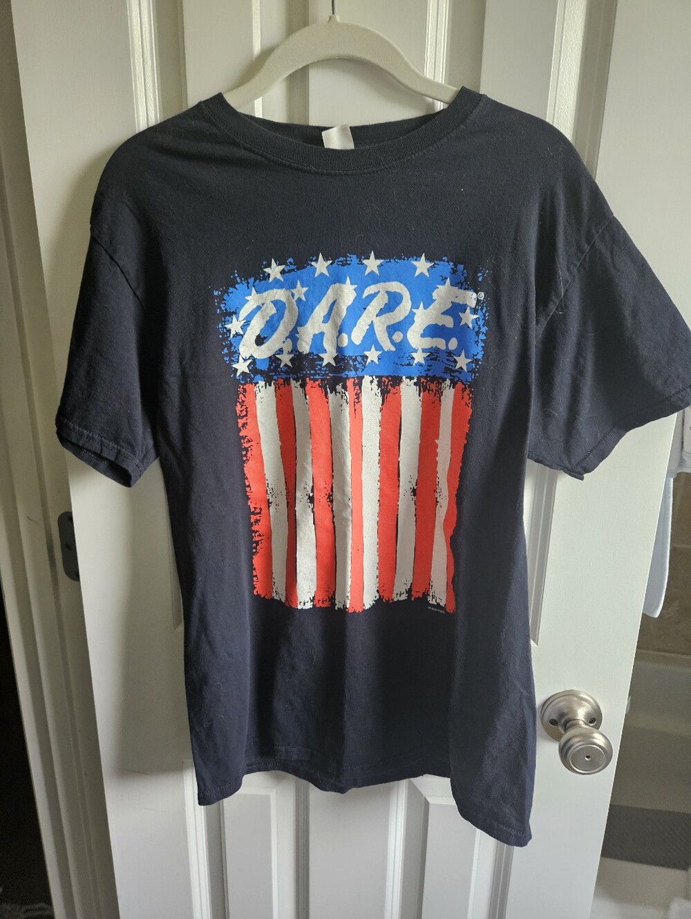 Vintage D.A.R.E. Graphic Tee - Red, White & Blue